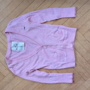 Light pink Hollister 3/4 length sleeve crop cardigan size S
